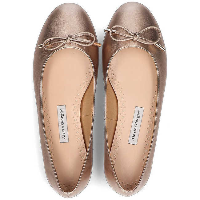 Leather ballerinas Alexio Giorgio 047 gold
