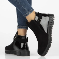 Leather ankle boots DBT6361/24 BK black