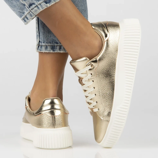 Leather sneakers Filippo DP6729/25 GO gold
