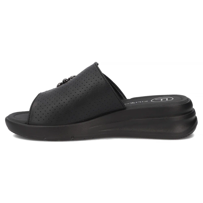 Leather flip-flops Filippo DK7644/26 BK black