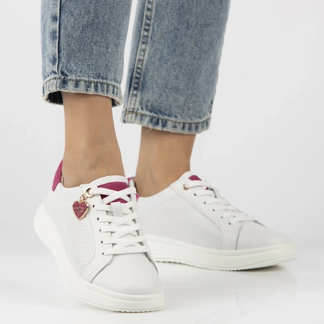 Leather sneakers Filippo DP6860/25 WH FH white