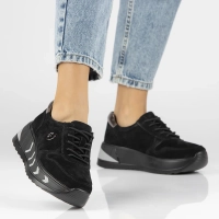 Skórzane sneakersy Filippo DP4930/23 BK czarne