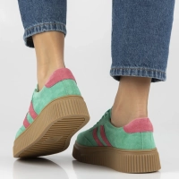 Skórzane sneakersy Filippo DP6776/26 GE FH zielone