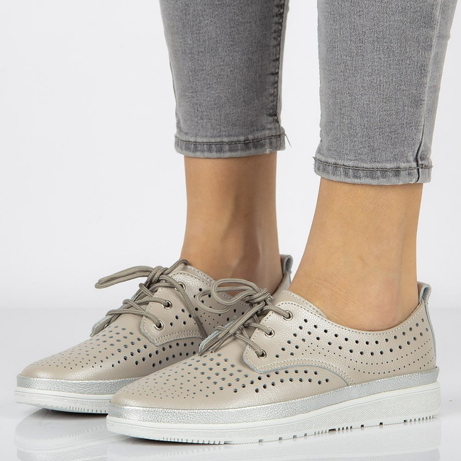 Leather shoes Filippo DP1401/20 SI Silver