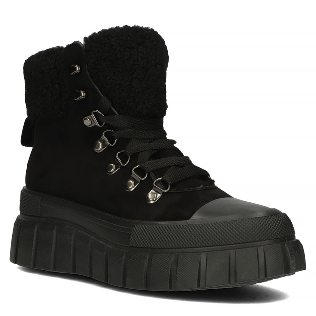Botki na platformie Filippo DBT4241/22 BK czarne