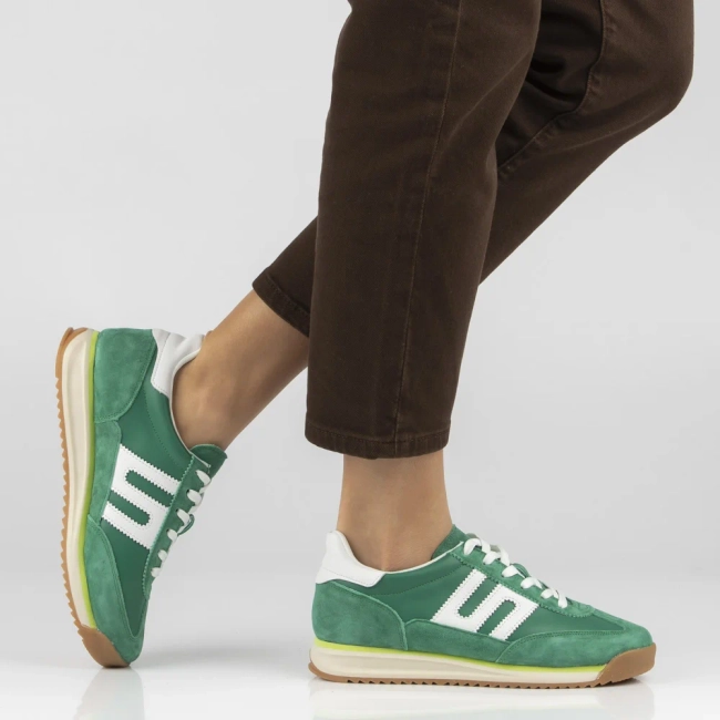 Skórzane sneakersy Filippo DP7686/26 GE zielone
