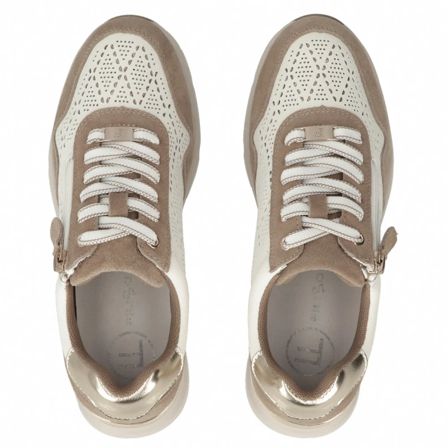 Leather sneakers Filippo DP7101/25 WH BE white beige