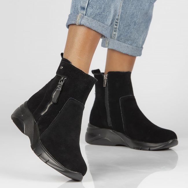 Leather ankle boots Filippo DBT3937/22 BK black