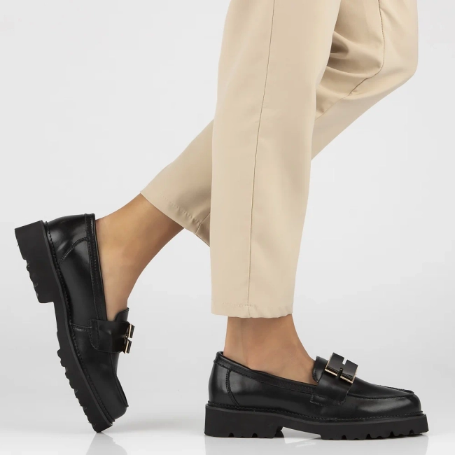 Leather shoes Filippo DP6450/24 BK black