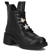 Leather ankle boots Filippo DBT7132/25 BK black