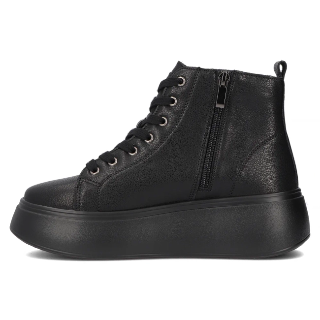 Leather ankle boots DBT6338/24 BK black