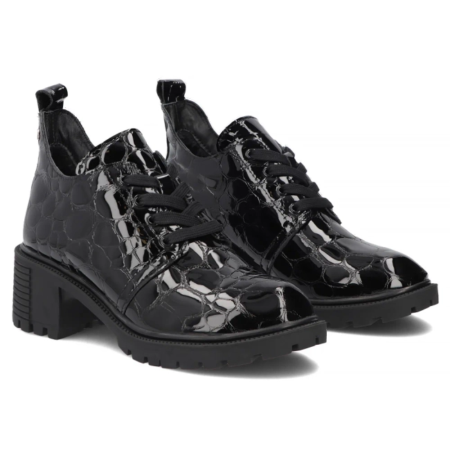Leather heeled ankle boots Filippo DBT7972/26 BK black