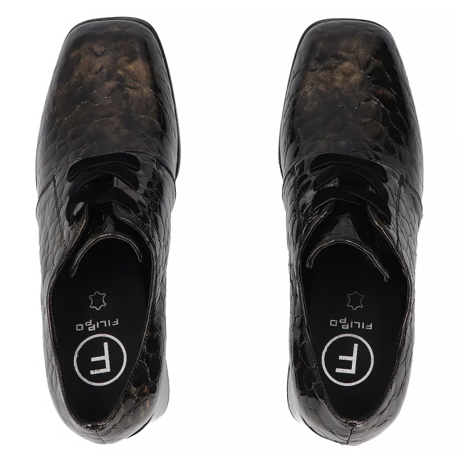 Leather shoes Filippo DP8144/26 GO gold