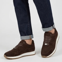 Skórzane sneakersy Filippo MP8276/26 D BR ciemnobrązowe