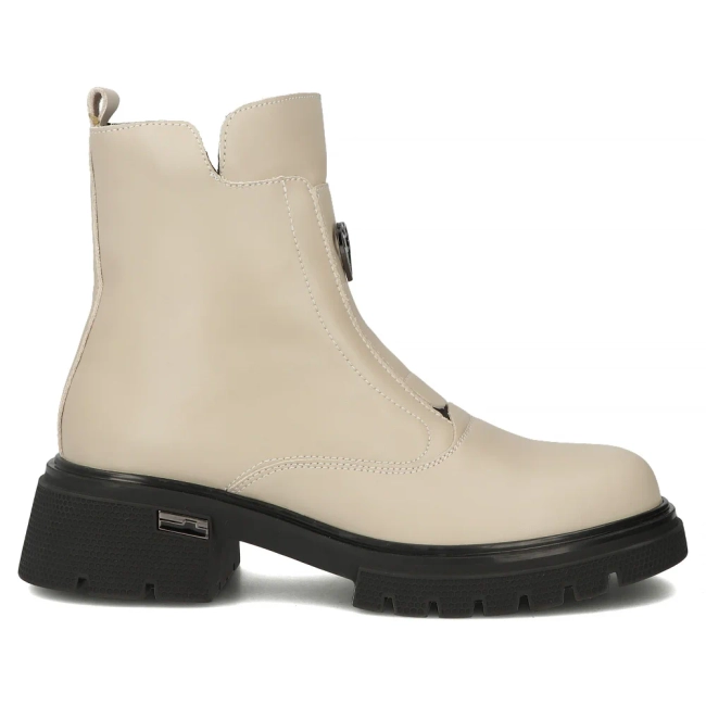 Leather ankle boots Filippo DBT7148/25 BE beige