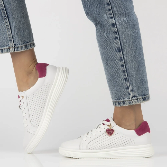 Leather sneakers Filippo DP6860/25 WH FH white