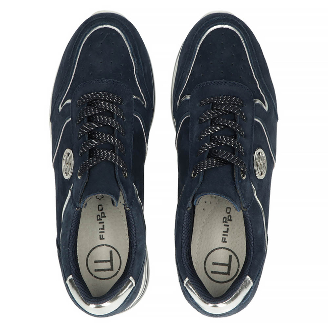Leather Sneakers Filippo DP3682/22 NV navy