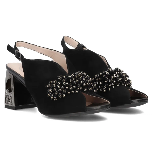 Leather sandals Filippo DS6180/24 BK SU black