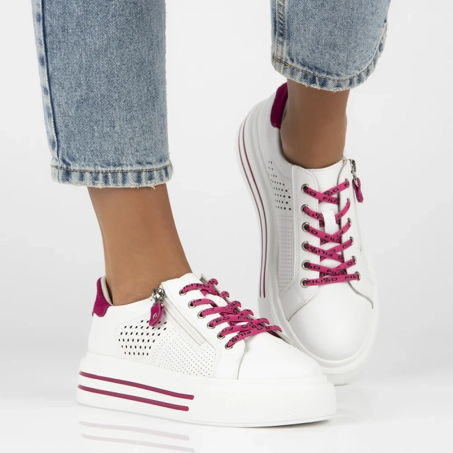 Leather sneakers Filippo DP6704/25 WH FH white