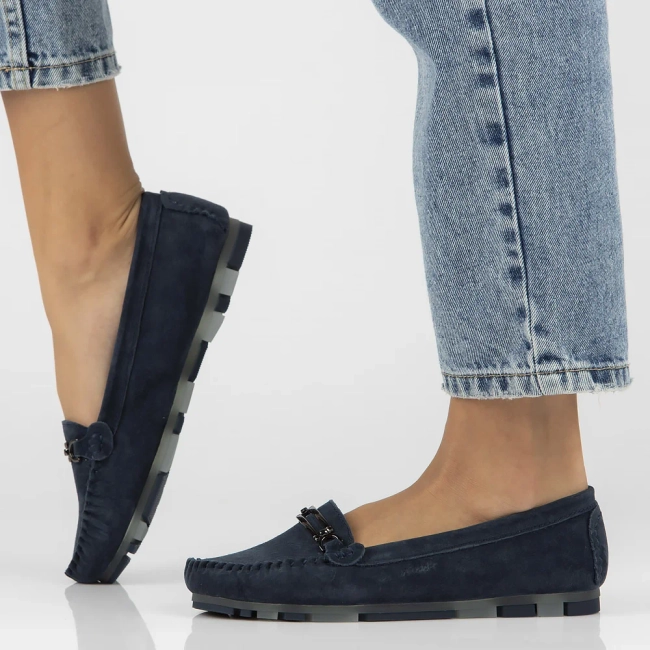 Leather loafers Filippo DP1202/24 NV navy blue