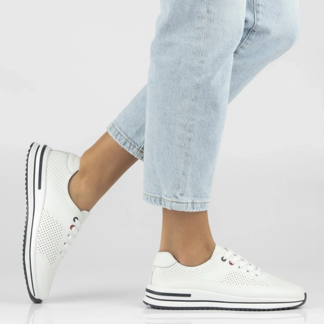 Leather shoes Filippo DP7608/26 WH white