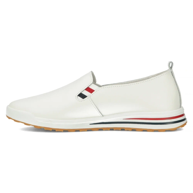 Skórzane półbuty Filippo DP3510/25 WH białe