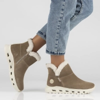 Ankle Boots Rieker leather M6050-64 beige