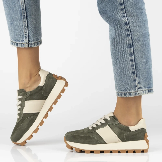 Leather sneakers Filippo DP7112/25 KH khaki