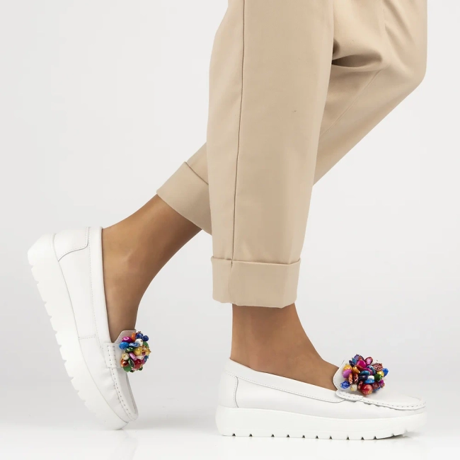 Leather loafers Filippo DP6828/25 WH white