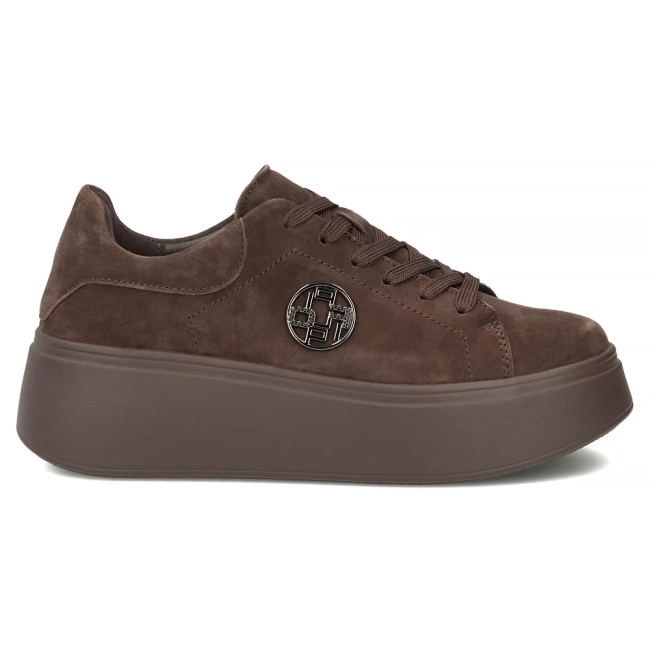 Skórzane sneakersy Filippo DP6058/26 D BR brązowe