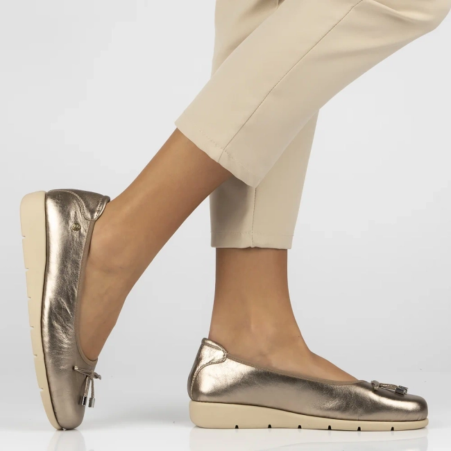 Leather ballerinas Maciejka P6504-25/00-1 gold