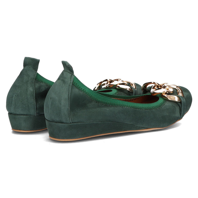 Skórzane baleriny Filippo 894 zielone