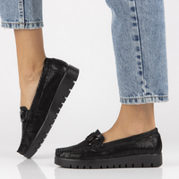 Skórzane mokasyny Filippo DP3334/23 BK PT czarne