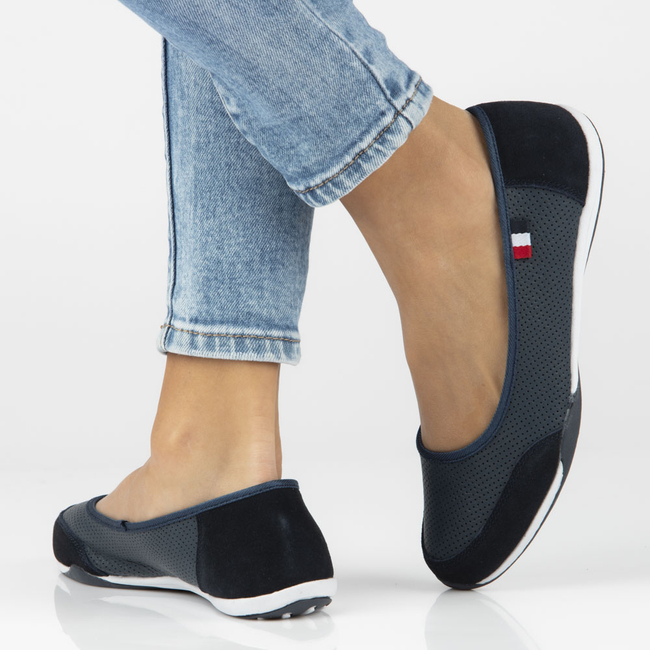 Leather shoes Filippo DP142/23 NV navy blue