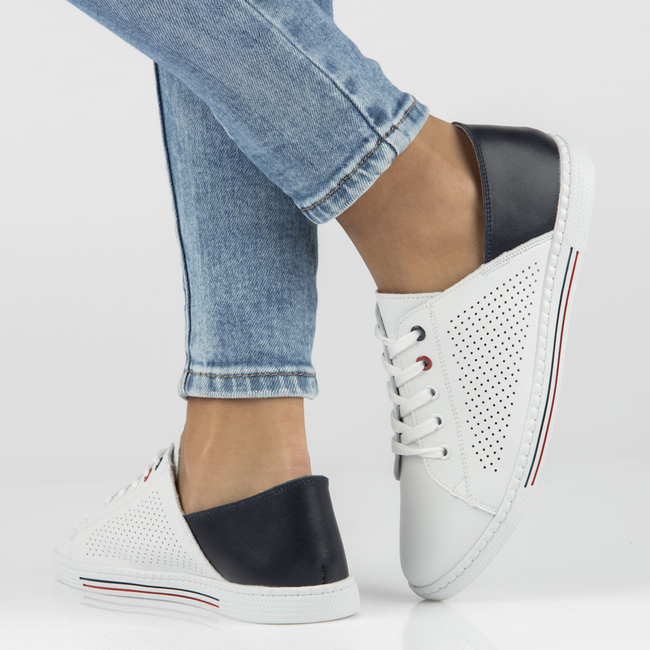 Leather shoes Filippo DP4592/23 WH white