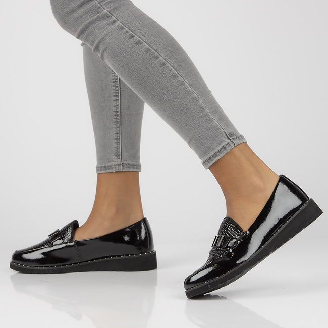 Leather loafers Filippo DP1515/21 BK L black