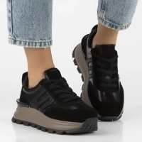 Skórzane sneakersy Filippo DP7408/25 BK czarne