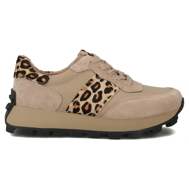 Skórzane sneakersy Filippo DP7112/25 BE LEO brązowe