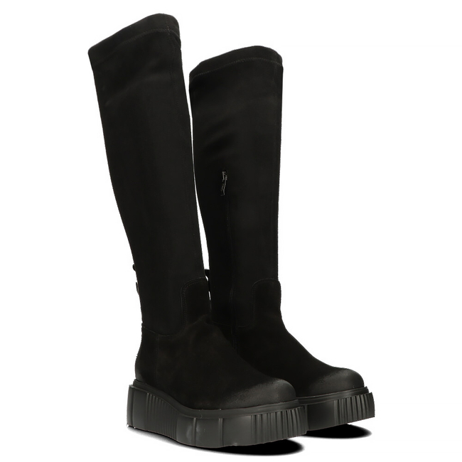 Zamszowe kozaki Filippo 70120 czarne