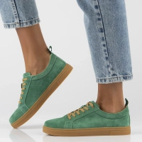 Leather sneakersy Filippo DP6129/25 GE green