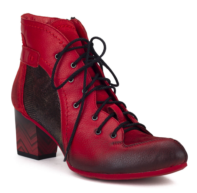 Leather ankle boots Filippo 3632A-08/00-3 red