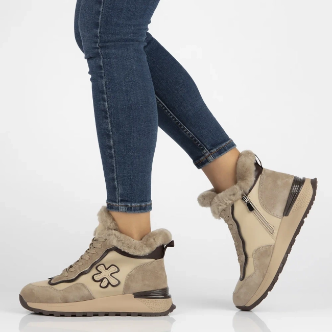 Leather ankle boots Filippo DBT6522/24 BE beige