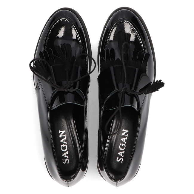 Leather shoes Sagan 4676 black