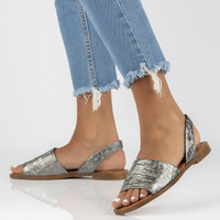 Leather sandals Filippo 40215 gray