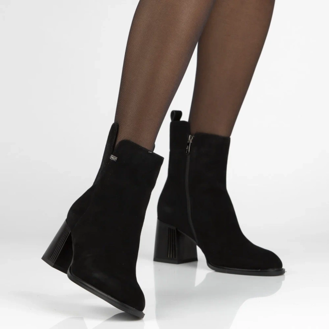 Leather ankle boots Filippo DBT7217/25 BK black