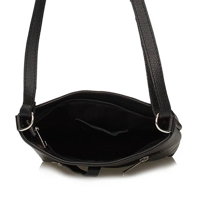 Handbag Toscanio Leather Messenger Bag A88 black