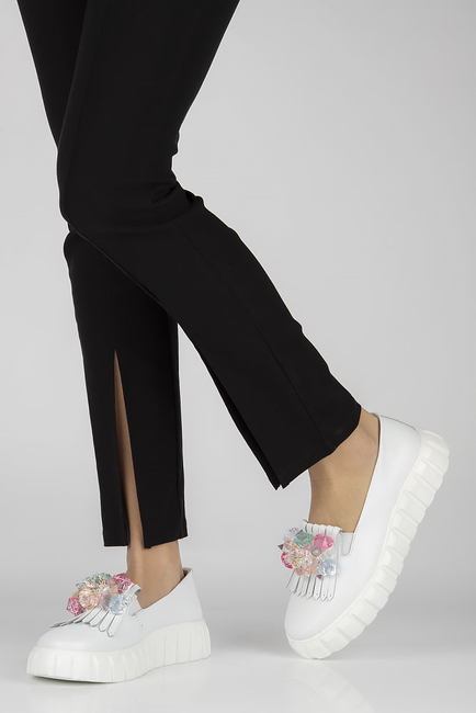 Leather shoes Filippo DP4593/23 WH white