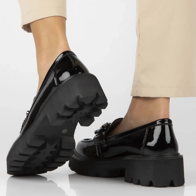 Leather shoes Filippo DP6475/24 BK L black