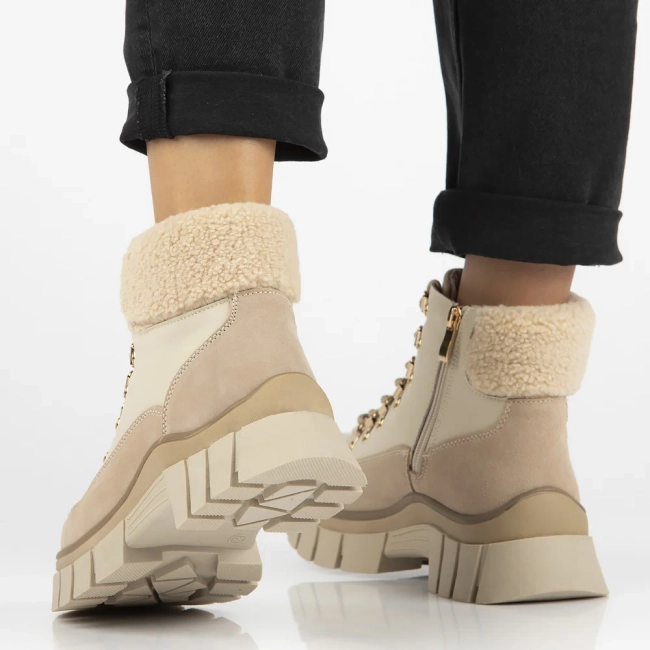 Leather ankle boots DBT6471/24 BE beige