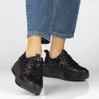Leather sneakers Filippo DP8006/26 BK FL black